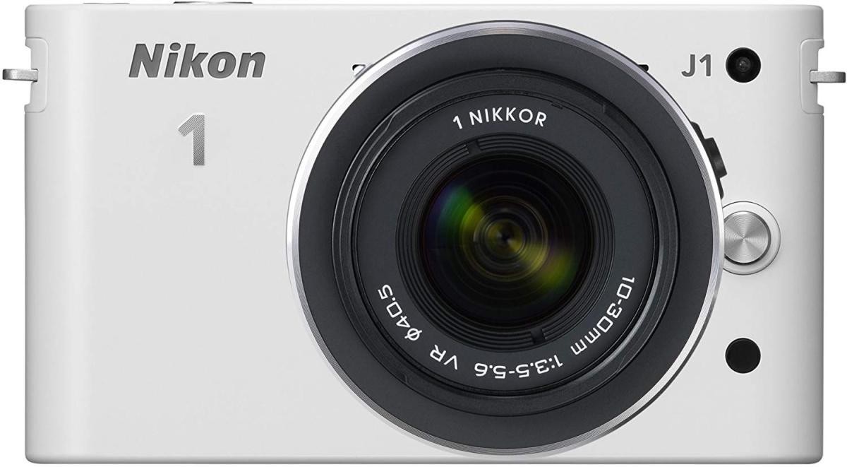 美品 NIKON 1 J1 レンズキット ホワイト ミラーレス カメラ 人気 ...