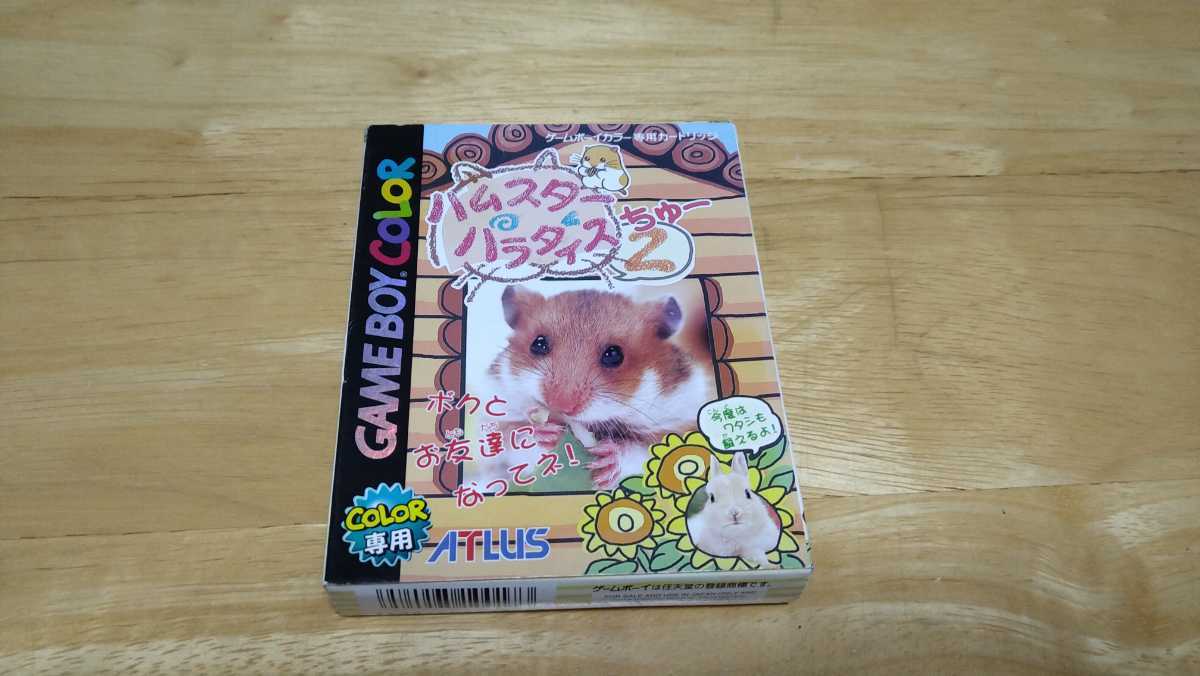 ★GBC「ハムスターパラダイス2ちゅー(HAMSTER PARADISE2)」箱・取説付き/ATLUS/GAMEBOY COLOR/シミュレーション/SLG/レトロゲーム★の画像1