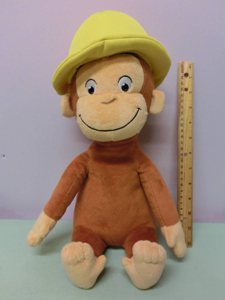 Джордж Куриа Suguge 35㎝ плюшевая кукла любопытная Джордж Суру -Маначки -обезьяны обезьяна шляпа шляпа Sal Faven Toy Plush