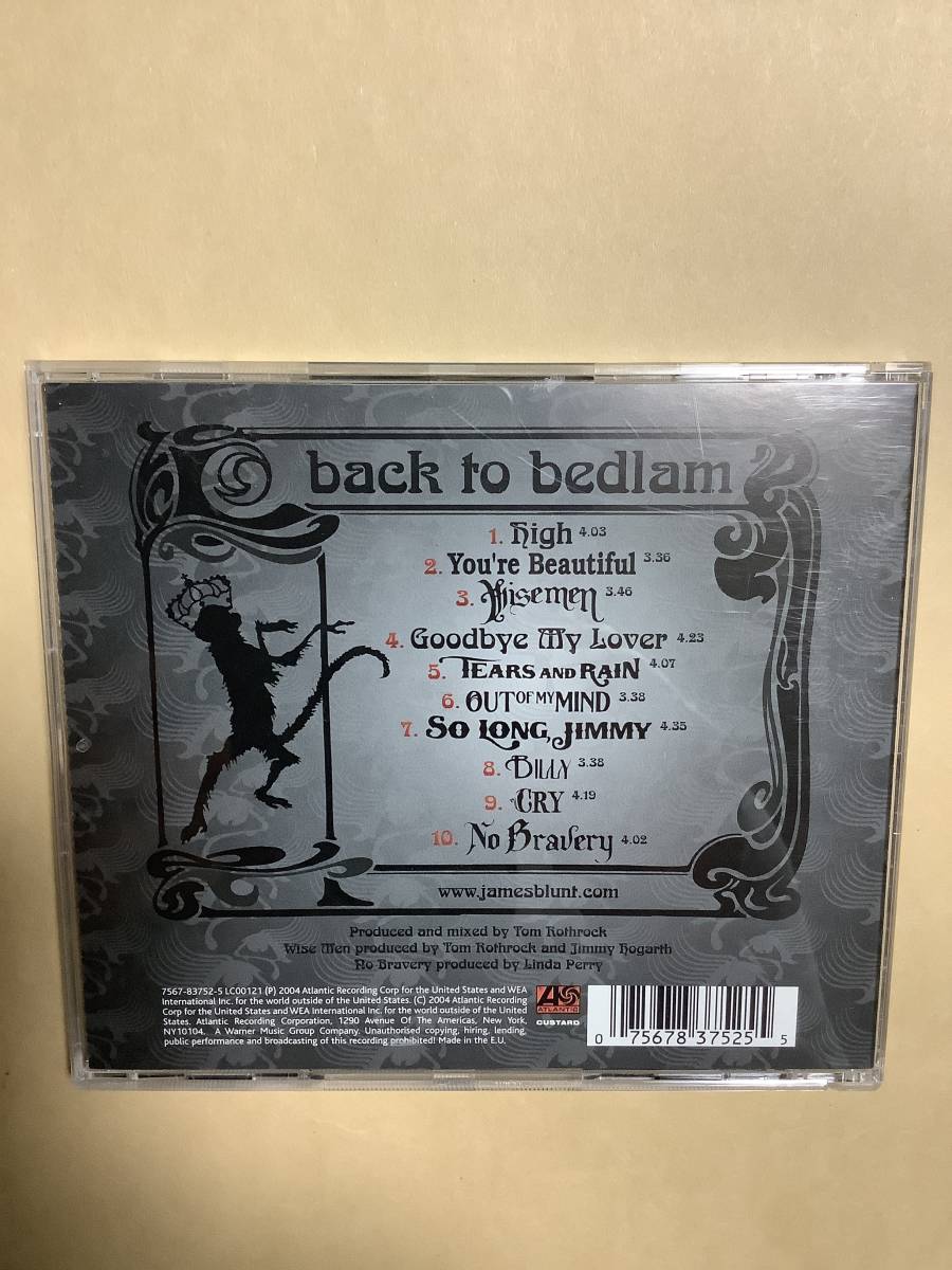 送料無料 ジェームス ブラント「BACK TO BEDLAM」輸入盤 _画像2