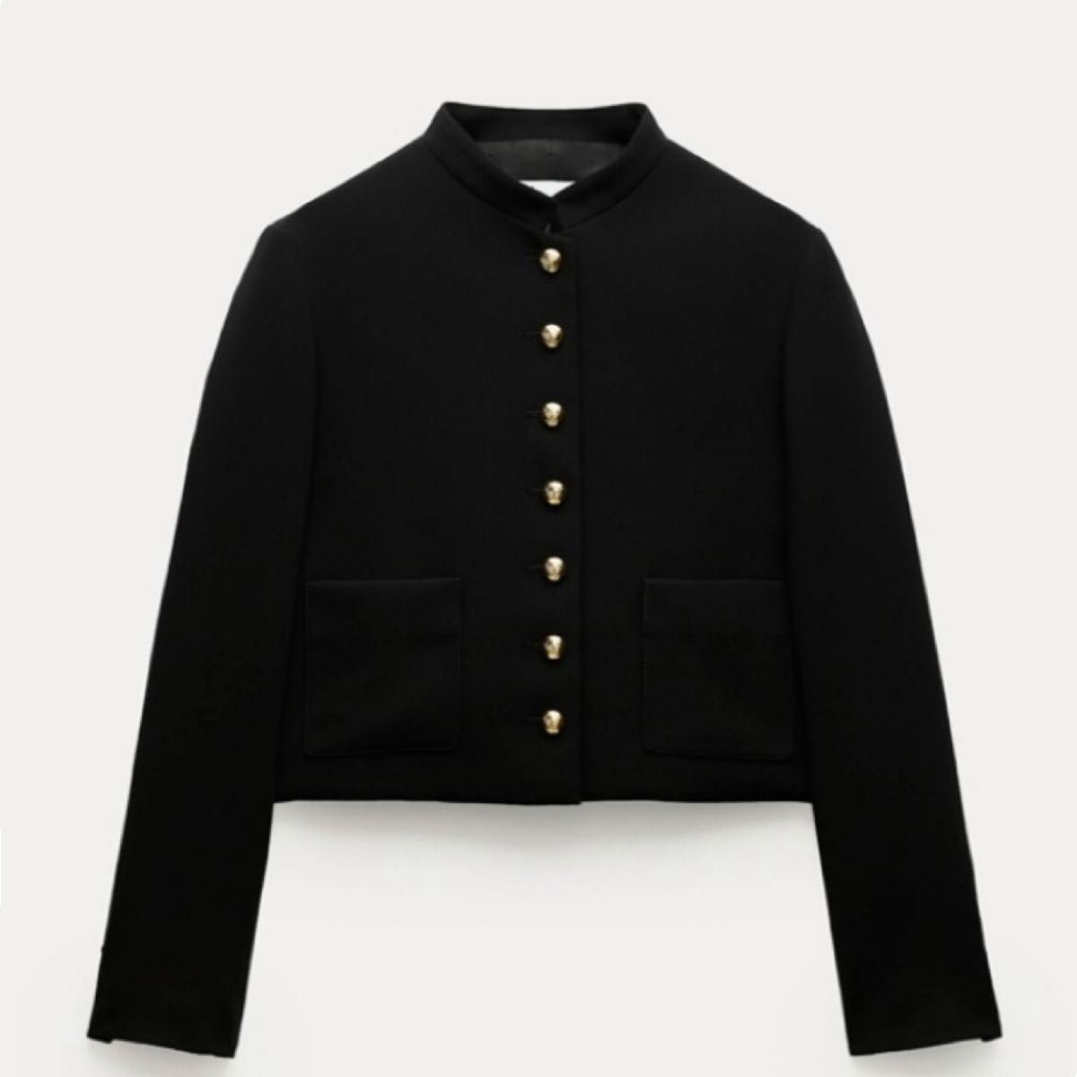 スタンドカラー ジャケット クロップド 金ボタン 韓国 nr8959 新品 ZARA ZW COLLECTION ザラ 金ボタン クロップドジャケット