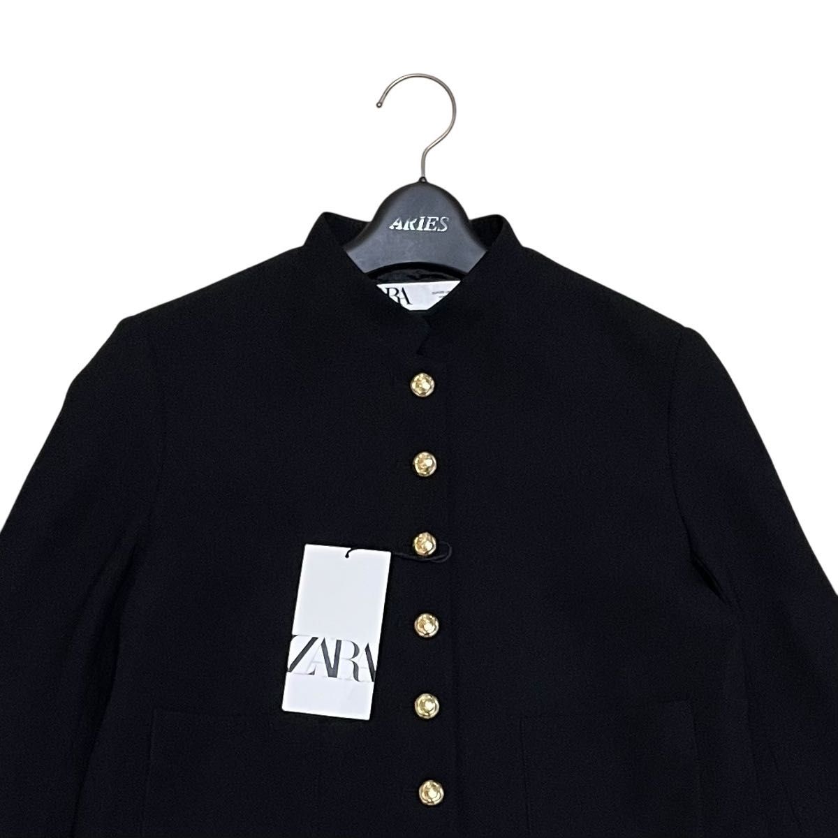 スタンドカラー ジャケット クロップド 金ボタン 韓国 nr8959 新品 ZARA ZW COLLECTION ザラ 金ボタン クロップドジャケット