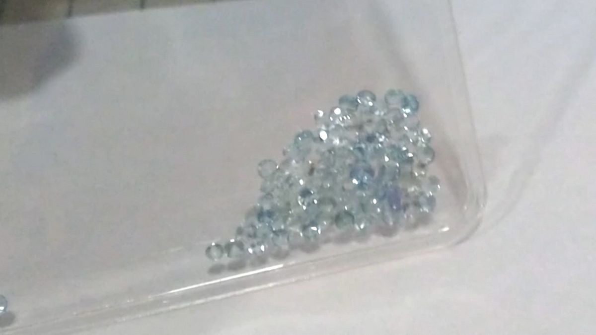 計3ct 天然アクアマリン 2mm ラウンドカット まとめセット