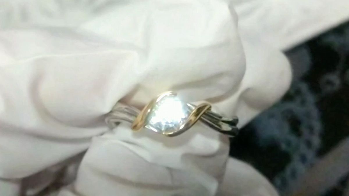 【新品磨き加工済み】 Pt900 K18 0.41ct ダイヤモンド コンビリング 12号