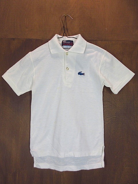 ビンテージ70's★LACOSTEキッズポロシャツ白size10★200504n10-k-plshラコステ古着半袖シャツ子供服_画像1