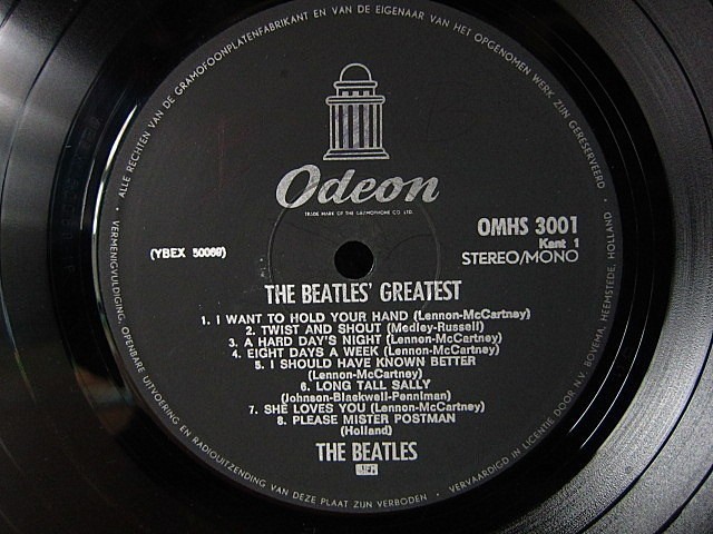 THE BEATLES★beatles' greatest Odeon OMHS 3001★200517t2-rcd-12-rkレコード12インチオランダ盤75年レアビートルズLPオデオン_画像4