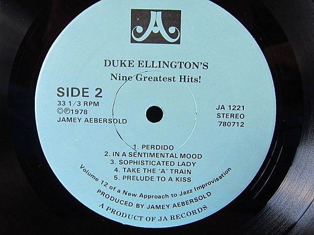 Jamey Aebersold●Duke Ellington's Nine Greatest Hits! JA Records JA 1221●200528t2-rcd-12-jzレコード12インチジャズ78年US盤米LP_画像4
