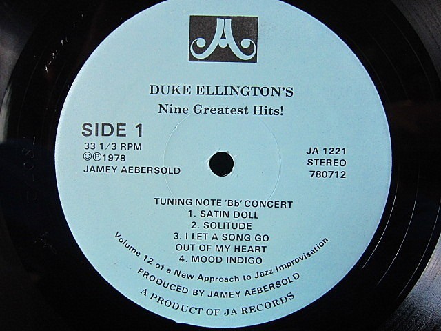 Jamey Aebersold●Duke Ellington's Nine Greatest Hits! JA Records JA 1221●200528t2-rcd-12-jzレコード12インチジャズ78年US盤米LP_画像3