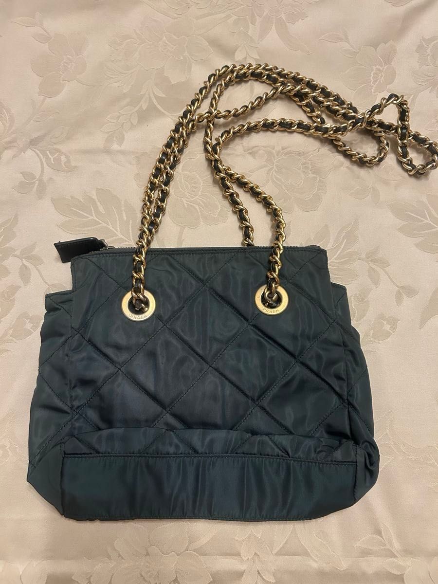 【セール】プラダ☆キルティングRe-Nylonチェーンバッグ☆1BG467 PRADA プラダ ナイロン キルティング チェーンバッグ グリーン