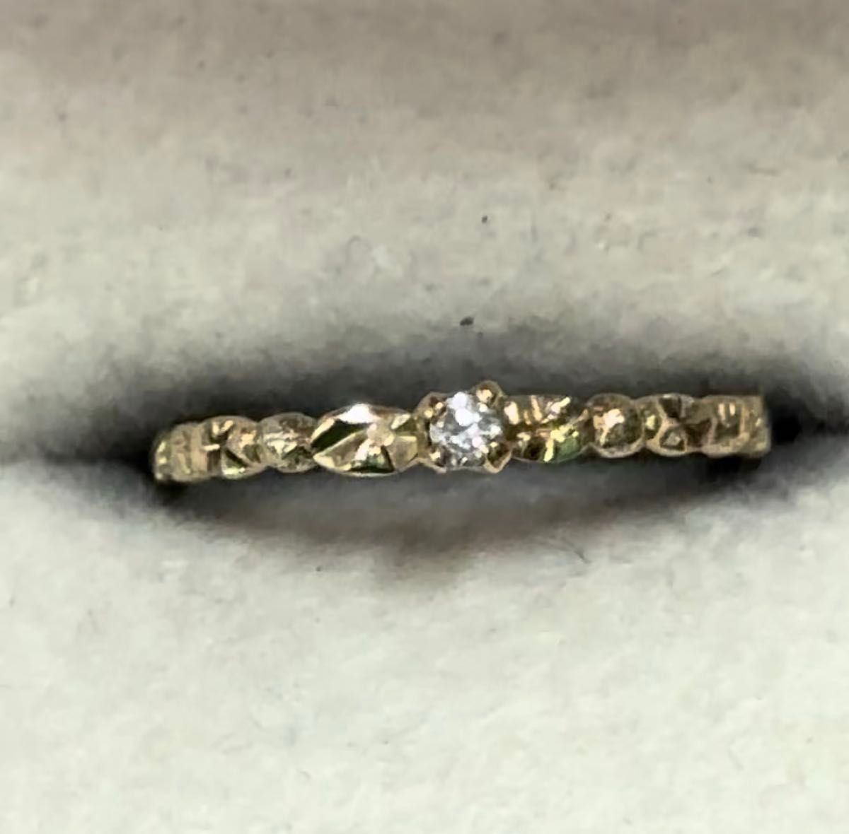 Cloche K10 YG 0.03ct ダイヤリング クロッシェ 美品!