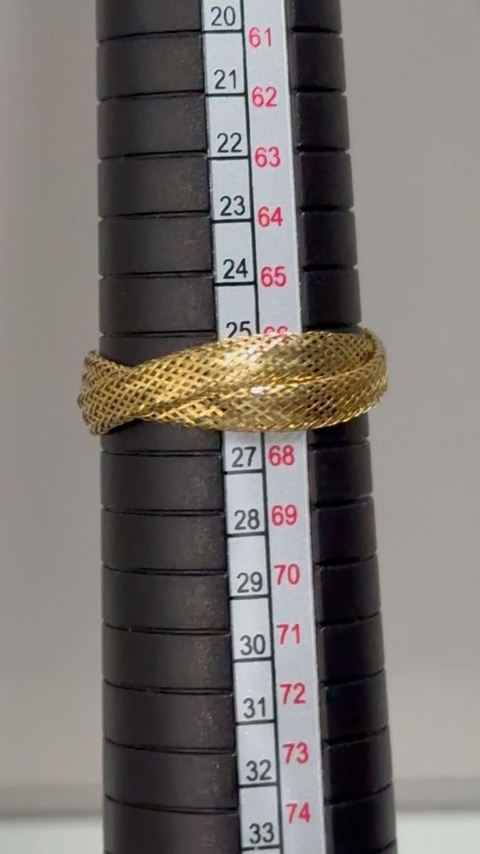 750 イタリー メッシュリング 18金 ユニセックス