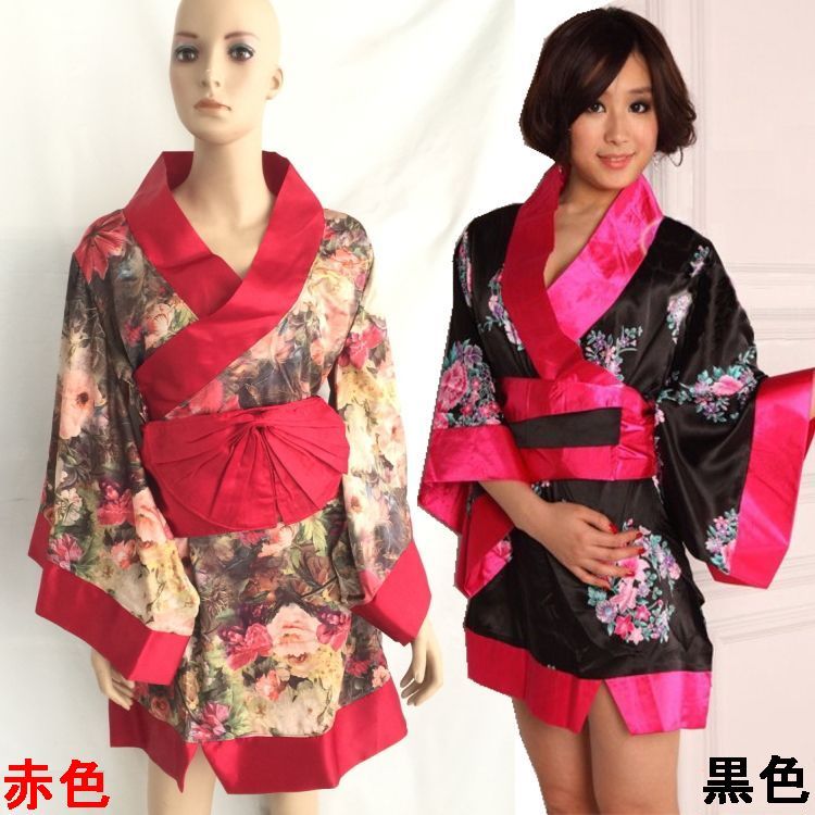  новый товар не использовался бесплатная доставка bc19[ распродажа товар ] импортированный автомобиль товар супер-скидка красный цвет очень популярный костюмированная игра цветочный принт юката . появление японская одежда sexy костюм кимоно костюмированная игра 