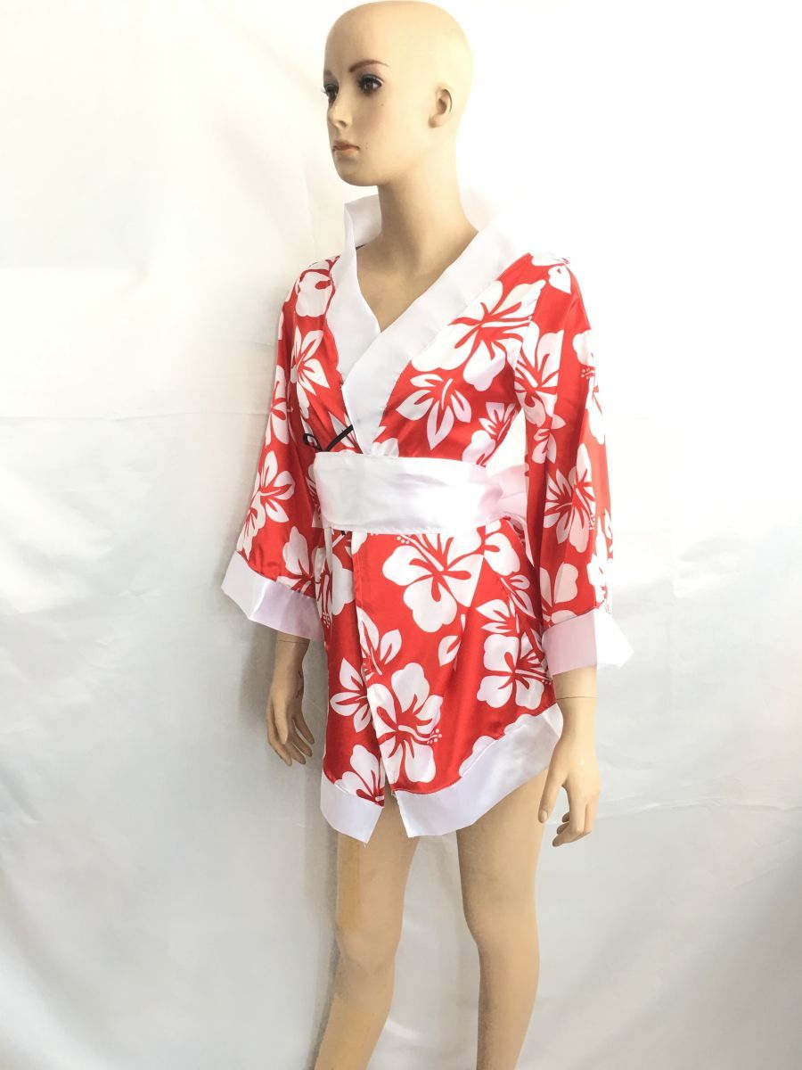  new goods unused free shipping bc4 translation have white color × pink mini height cosplay yukata Japanese clothes costume sexy costume cosplay kimono sexy yukata translation have 