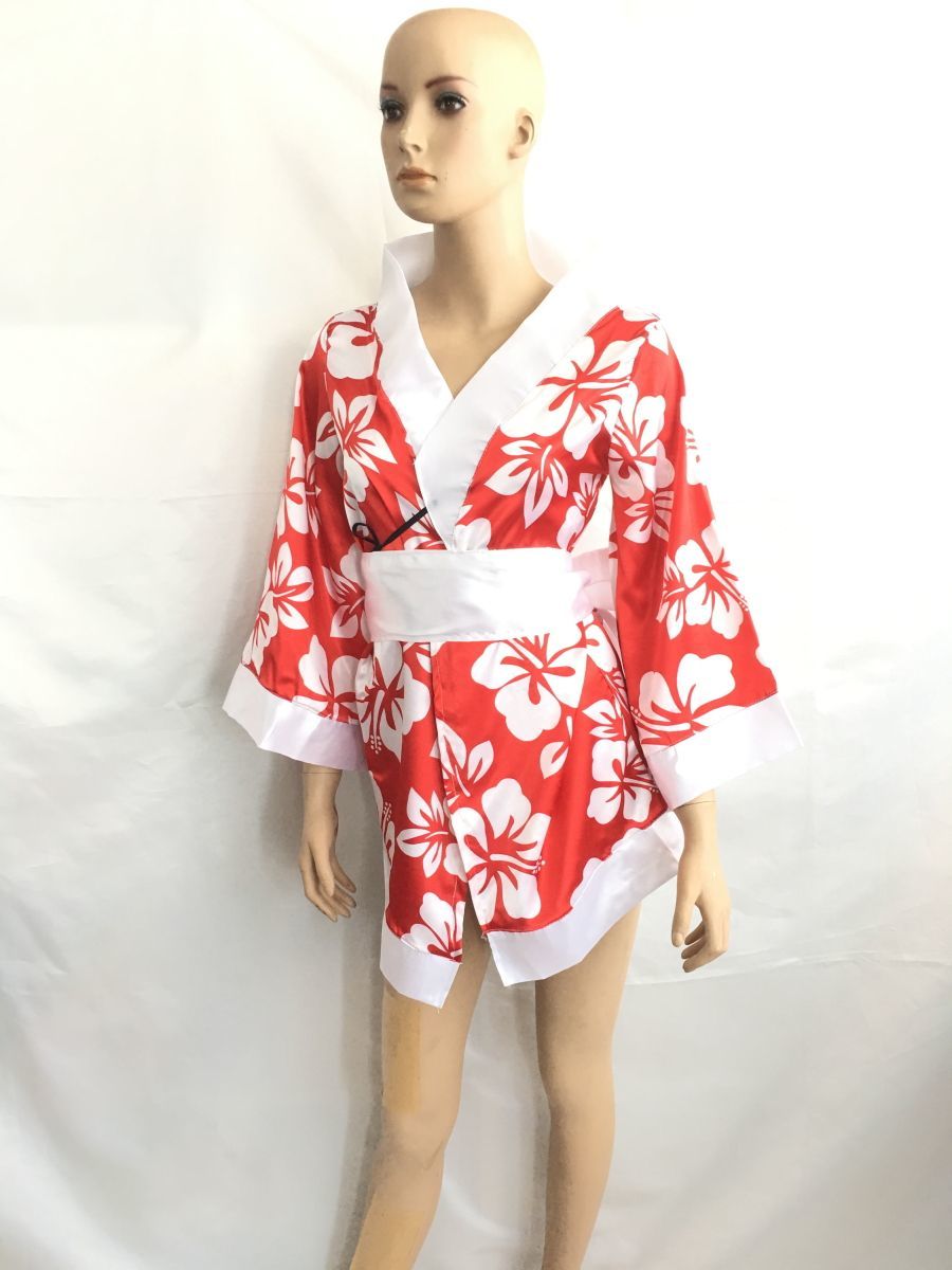  new goods unused free shipping bc16 translation have white color × red color cosplay yukata Japanese clothes sexy costume kimono sexy yukata . shop. uniform Event . party 