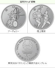 記念硬貨　2020　東京オリンピック・パラリンピック　100円5種類（三次・3次） B　_画像2