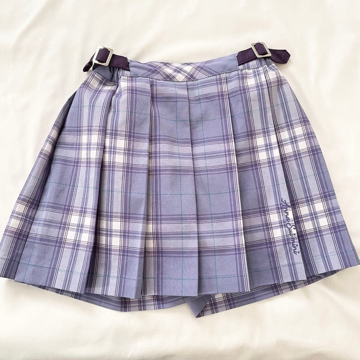 ANNA SUI mini チェックビスチェ×半袖Tシャツ チェックスカパン3
