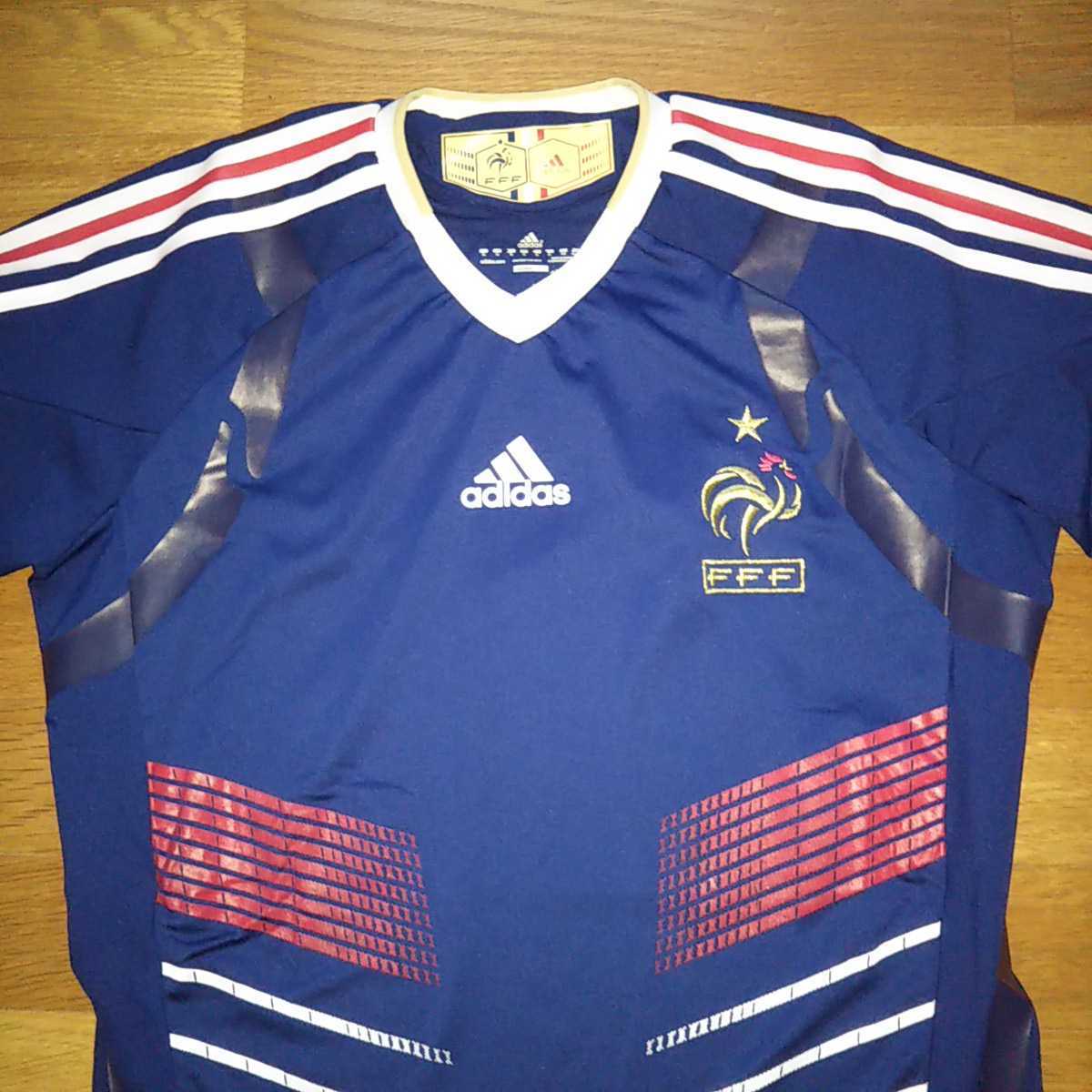 ☆ フランス 代表 adidas アディダス オーセンティック 選手用 美品 ジダン　デシャン プラティニ アンリ ムバッペ グリーズマン techfit