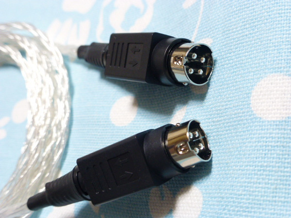 パワー DIN 4ピン オスコネクタ ×2 4N純銀撚り線 八芯 ブレイド パワー DIN 4ピン オスコネクタ ×2 4N純銀撚り線 八芯 ブレイド