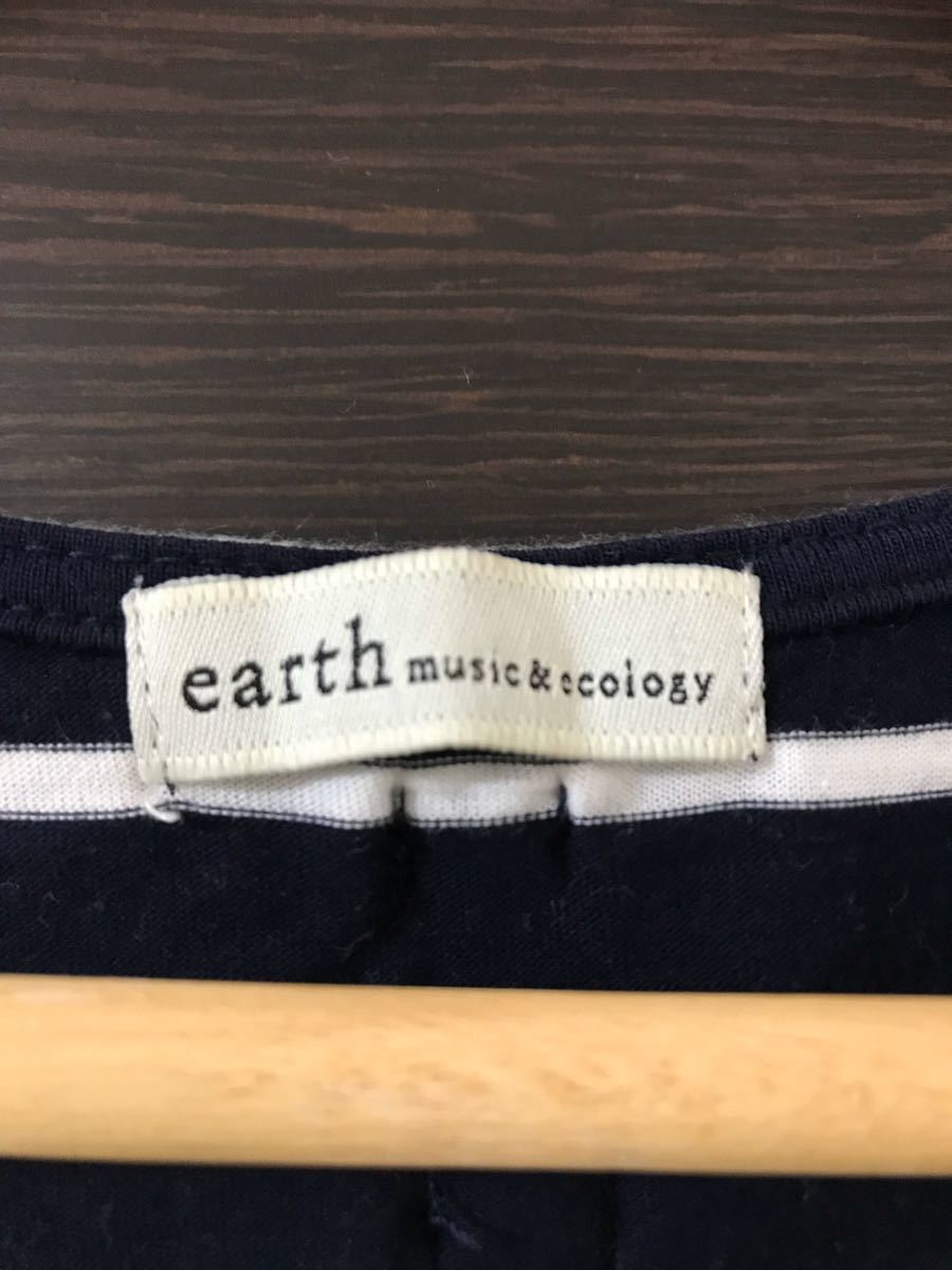 earth music&ecology ボーダートップス ペプラム Tシャツ