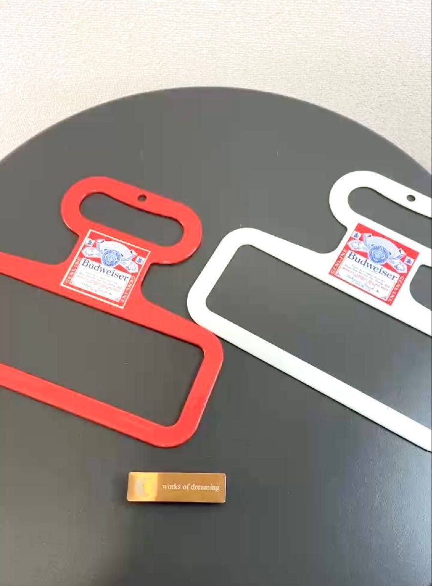 【限定1】バドワイザー Budweiser タオルハンガー ラック ホルダー 壁掛け レトロ カフェ ビールグッズ 非売品