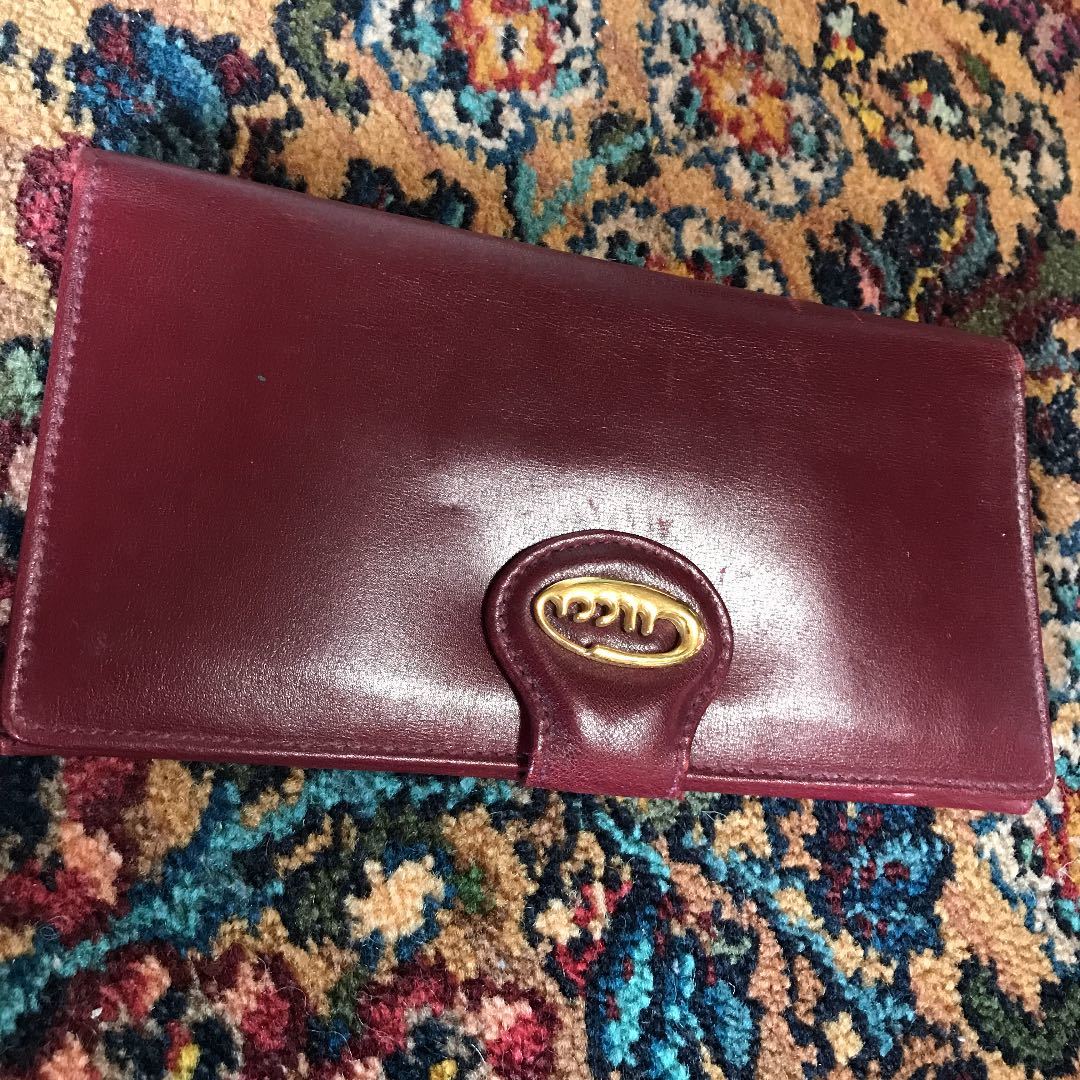 GUCCI グッチ オールドグッチ シェリーライン 二つ折り 長財布 レッド