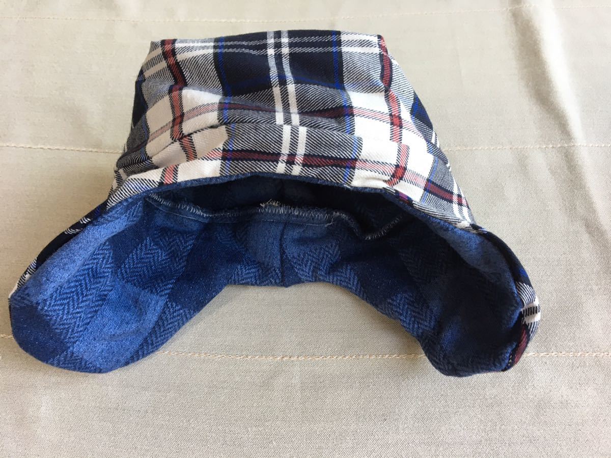 * Duffy * costume * Pilot cap * hand made * navy blue check *