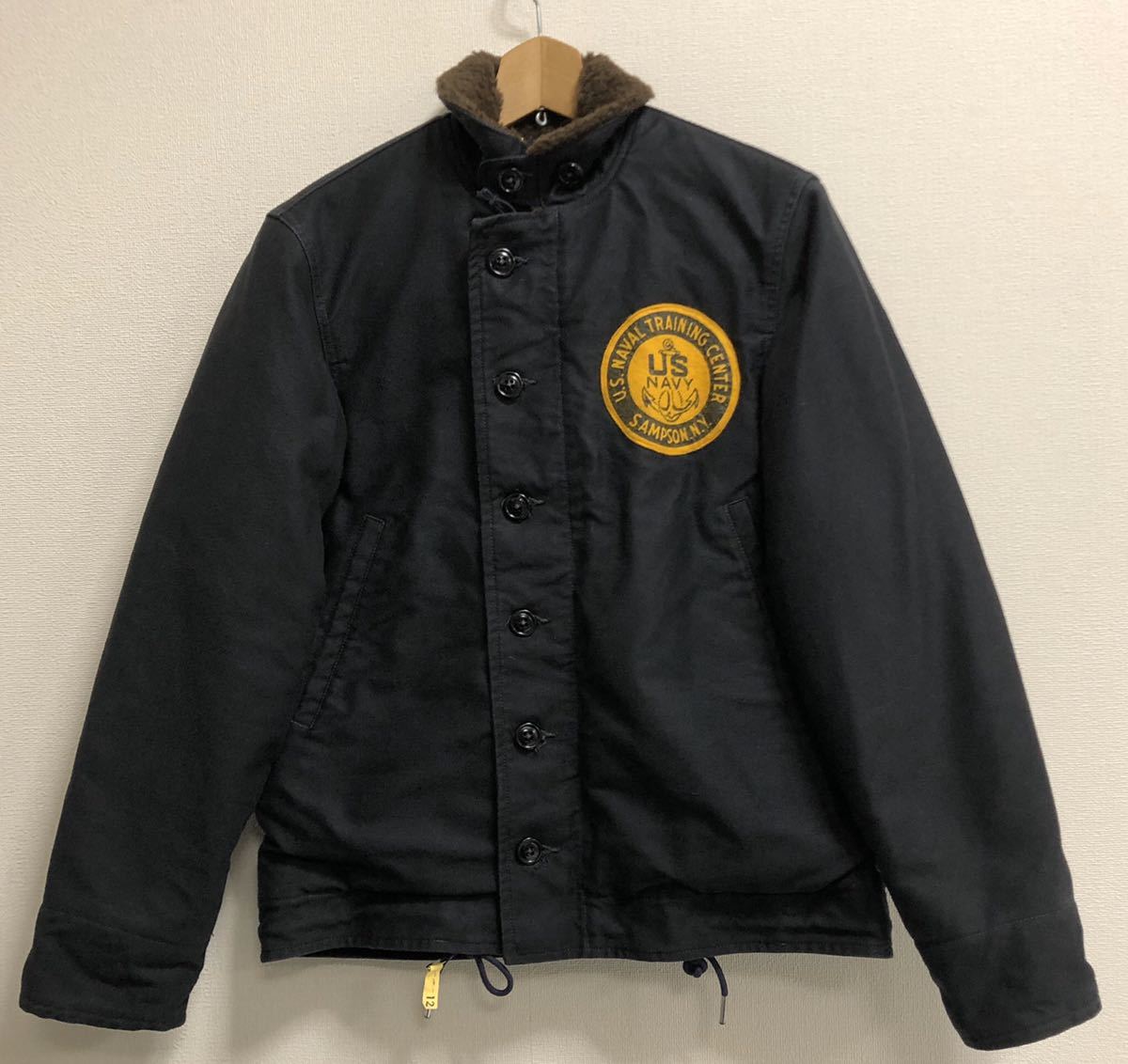 ( REALMcCOY リアルマッコイ NAVY DEPARTMENT )ワッペン USNAVY チェーンステッチ CONTRACT NXss 23615 N1 デッキジャケット ネイビー