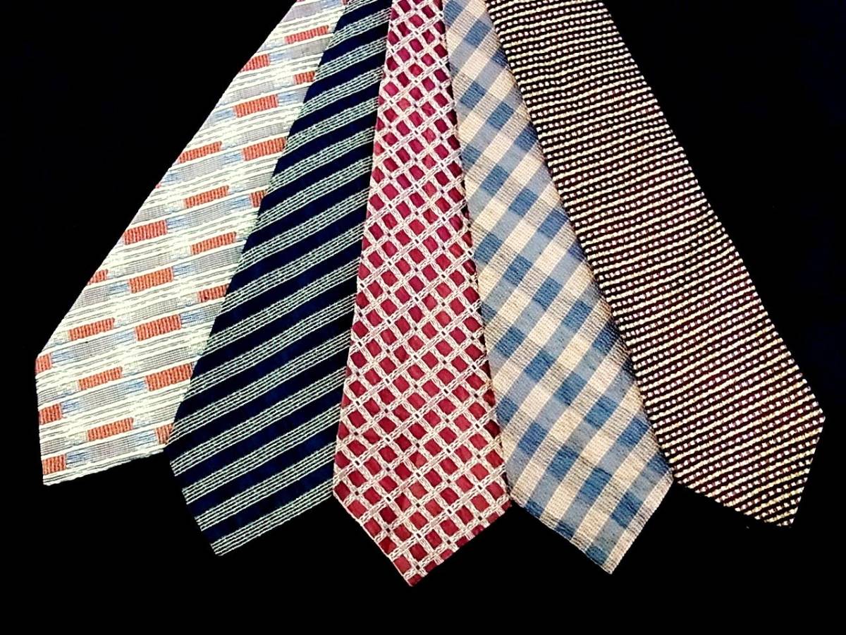 # prompt decision sale #J0258# 5 pcs set all *[ Miyake one raw ] Issey Miyake. necktie 