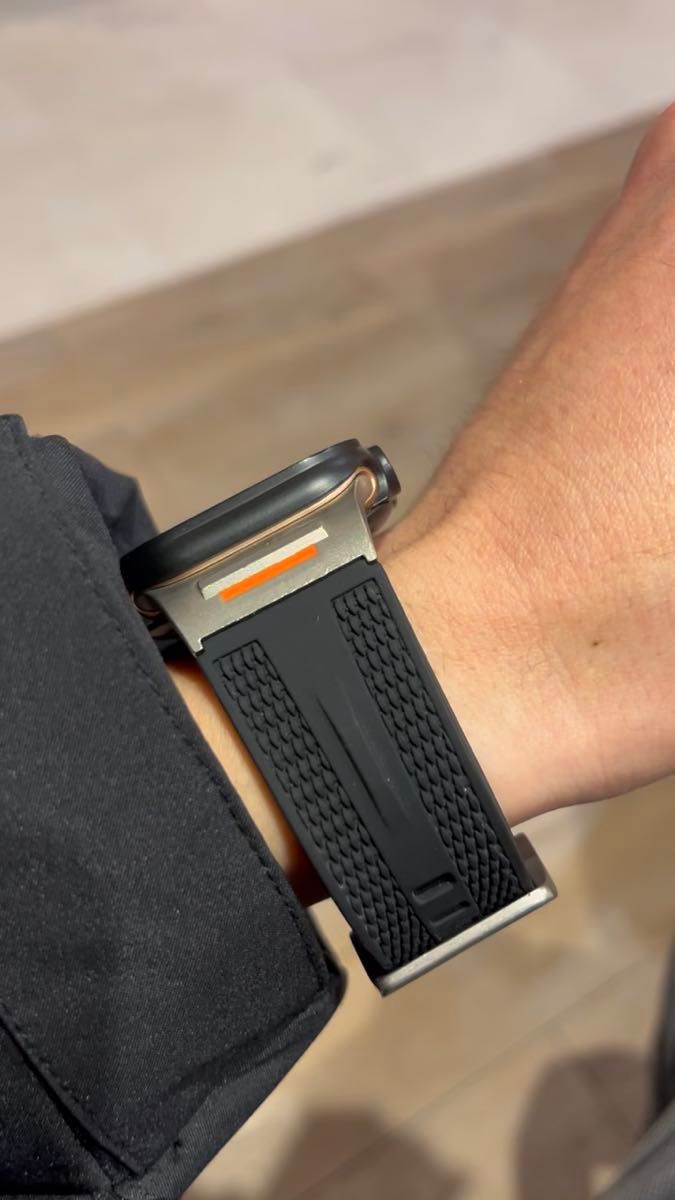 ケース付き黒銀【絶対最安】 Apple Watch AppleWatch アップルウォッチ ベルト バンド カバー