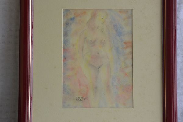 絵画 Y.HUKUDA 裸婦 額装 アート 美術品