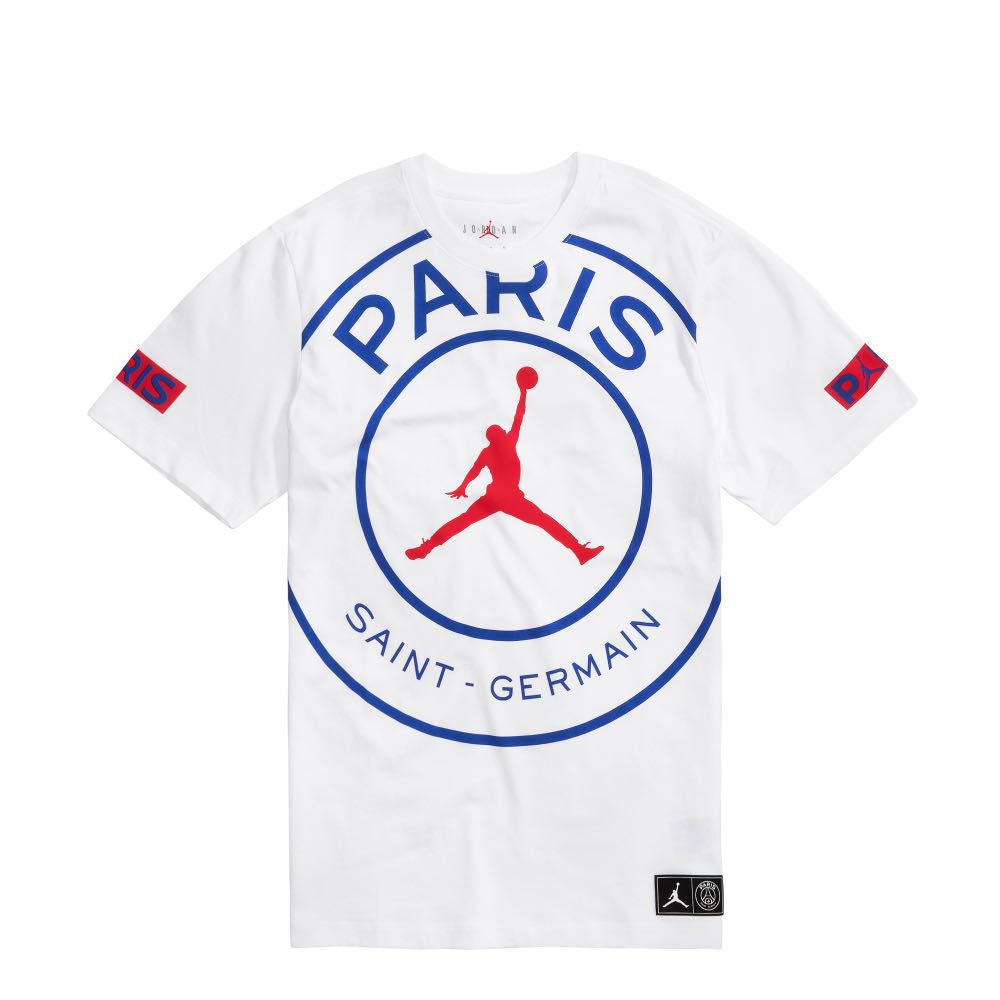 ★新品 XS NIKE AIR JORDAN×PSG ロゴ Tシャツ ナイキ パリサンジェルマン ジョーダン PARIS SAINT GERMAIN LOGO T-SHIRT