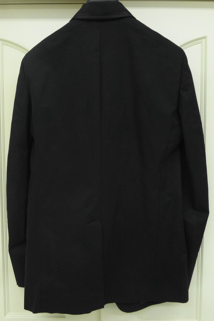  free shipping *KATHARINE HAMNETT LONDON tailored jacket black L size cotton black blaser 