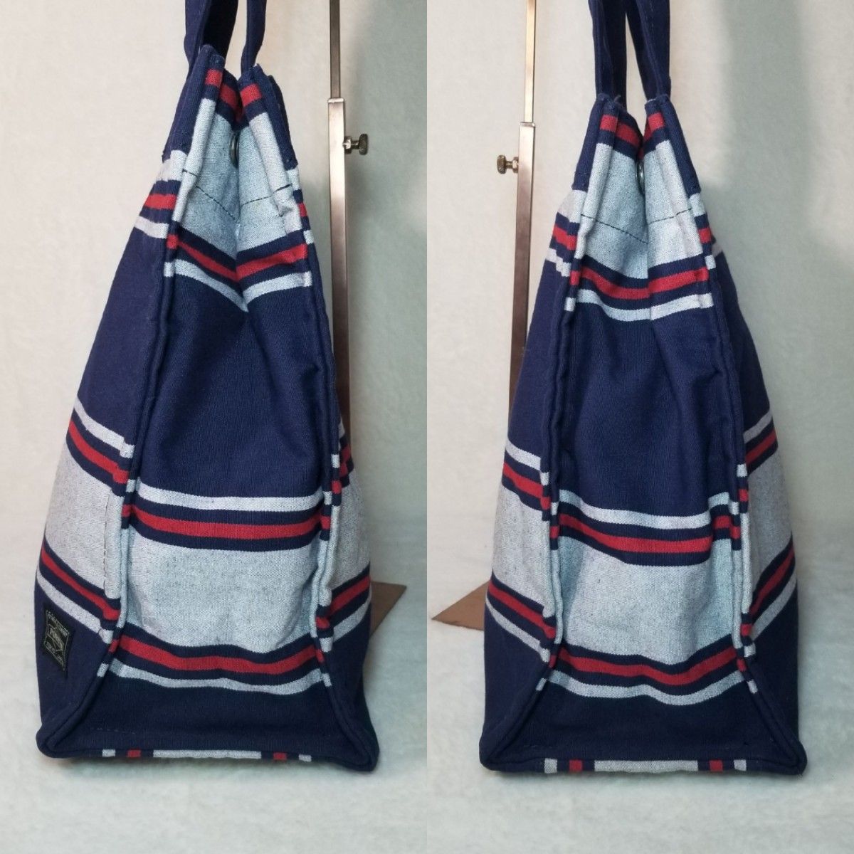 極希少 PORTER×Sunbrellaコラボ トートバッグ キャンバス 大容量 未使用級 PORTER ヘッドポーター × サンブレラ ストライプ