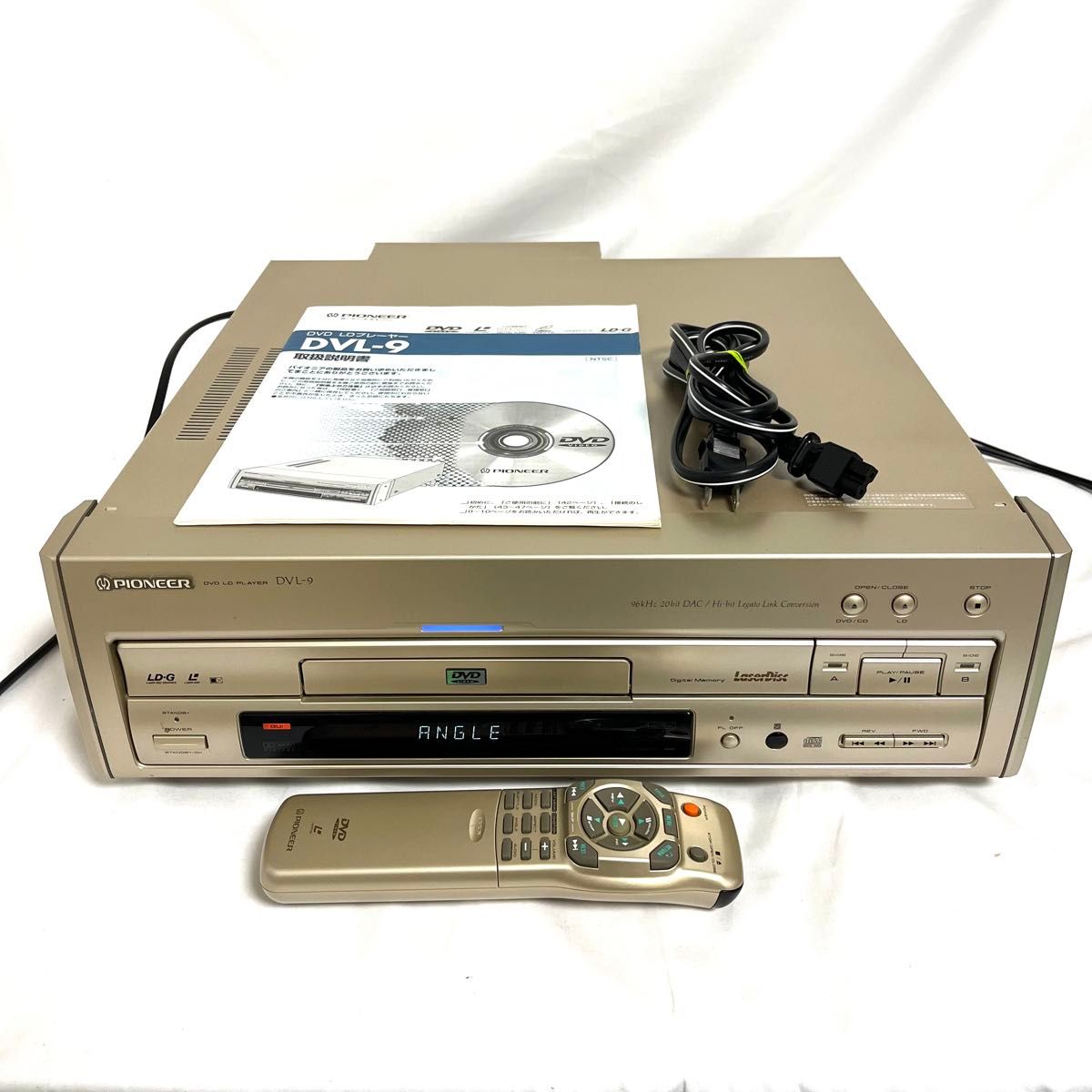 整備済み 動作品 Pioneer DVL-9 パイオニア 純正リモコン付き リモコン取説付き】Pioneer パイオニア DVD/LD コンパチブル