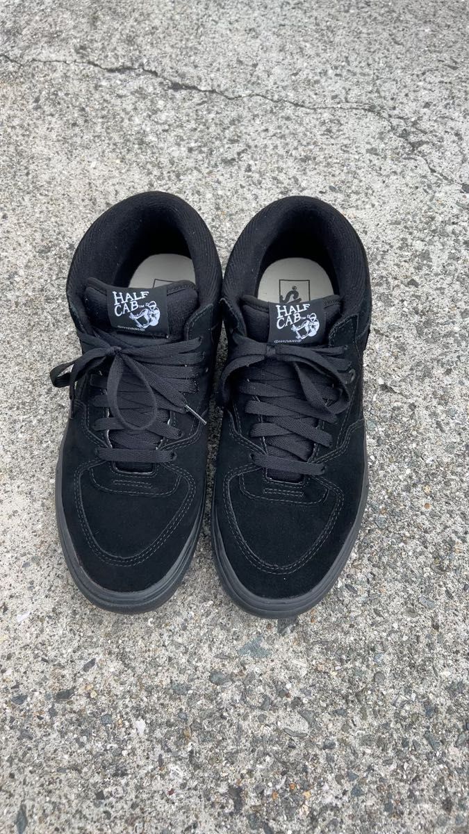 VANS バンズ スニーカー ハーフキャブ BLACK/BLACK US10(28cm)スケーターシューズ