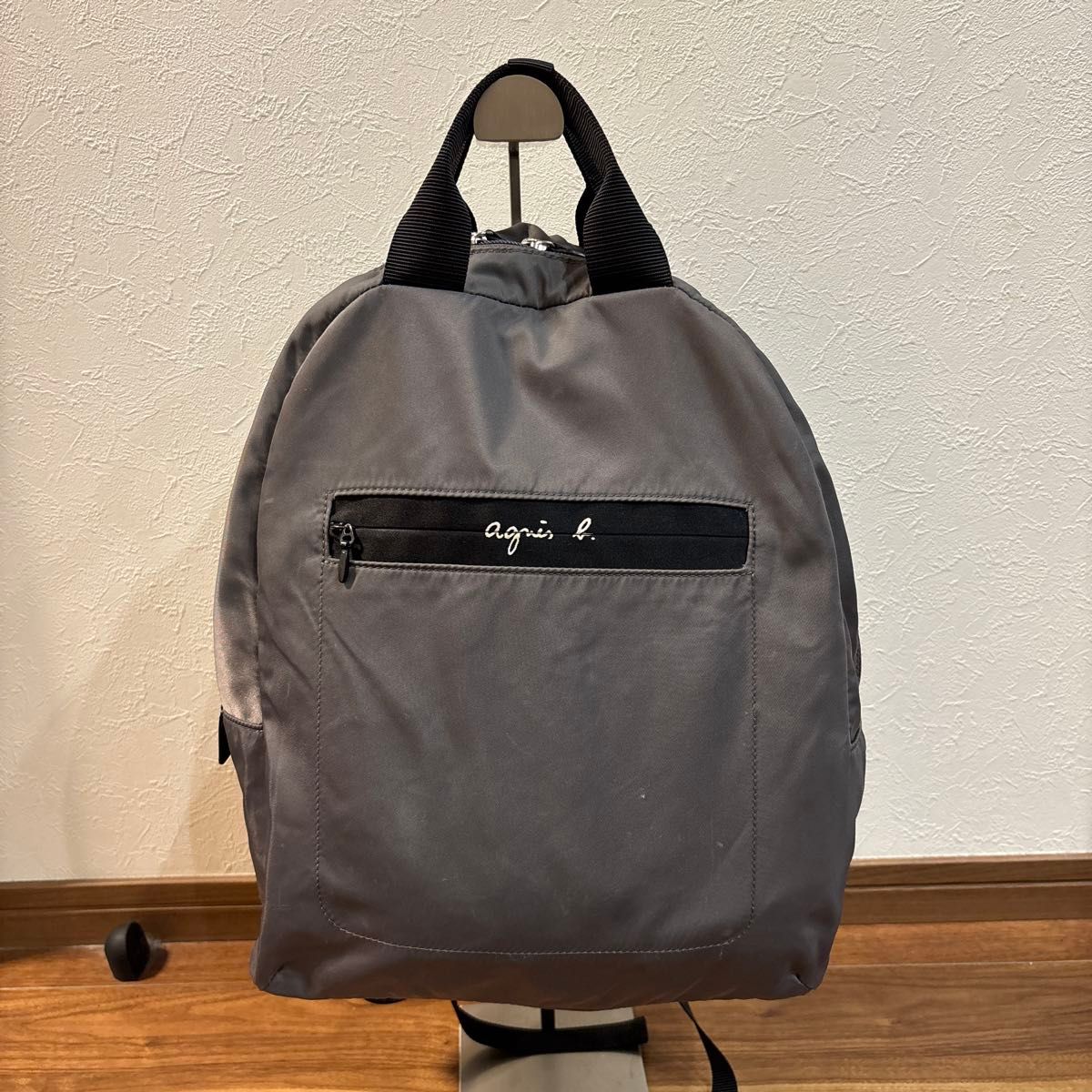 アニエスベー リュック マザーズリュック 美品 良品 agnes b アニエスベー 大容量リュック マザーズリュック A4