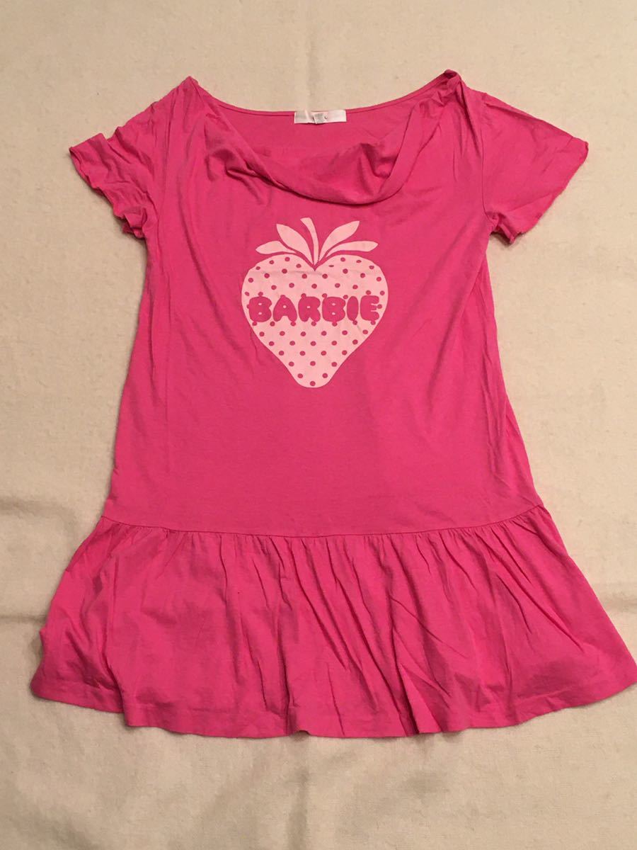 ヤフオク Barbie 半袖ワンピース Mサイズ ピンク バービー ヤフオク Barbie 半袖ワンピース Mサイズ ピンク バービー