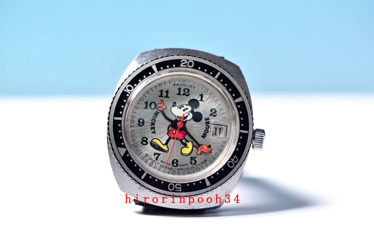  Vintage пирог I BRADLEY первый период спорт man Mickey Mouse ручной завод часы SWISSb Lad Ray 