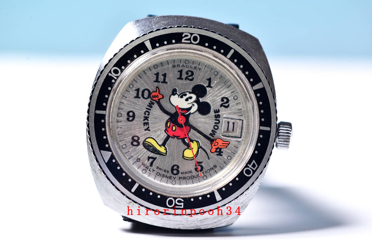  Vintage пирог I BRADLEY первый период спорт man Mickey Mouse ручной завод часы SWISSb Lad Ray 