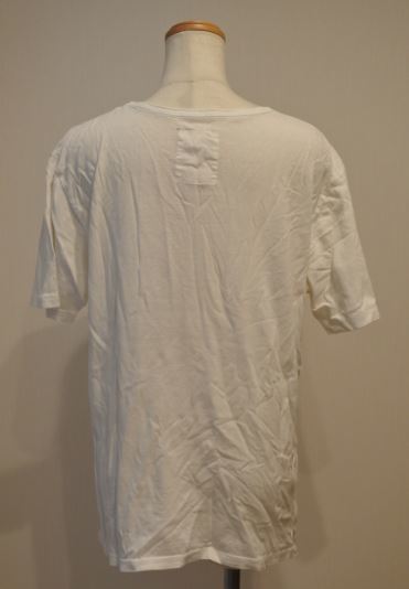 Tシャツ カットソー 半袖 Lサイズ ロゴ 白 メンズ akskre k①h0511★_画像4
