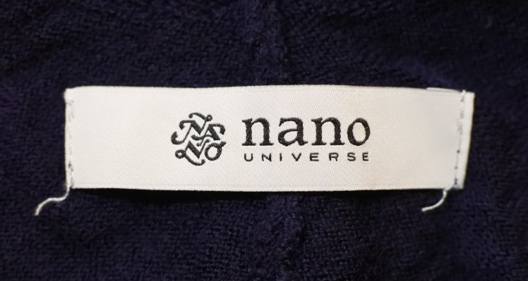 nano・universe ナノユニバース セーター ニット 長袖 Vネック 36サイズ ネイビー ymdnrk k②h0518_画像6