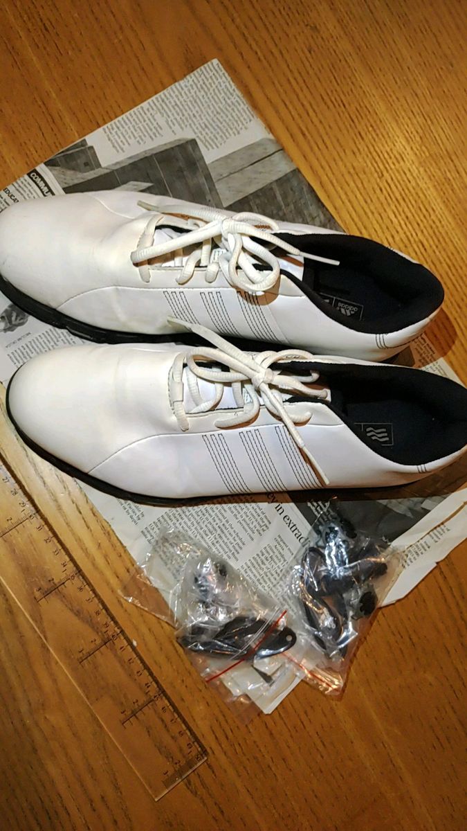adidas ゴルフシューズ ホワイト 27.5センチ 靴