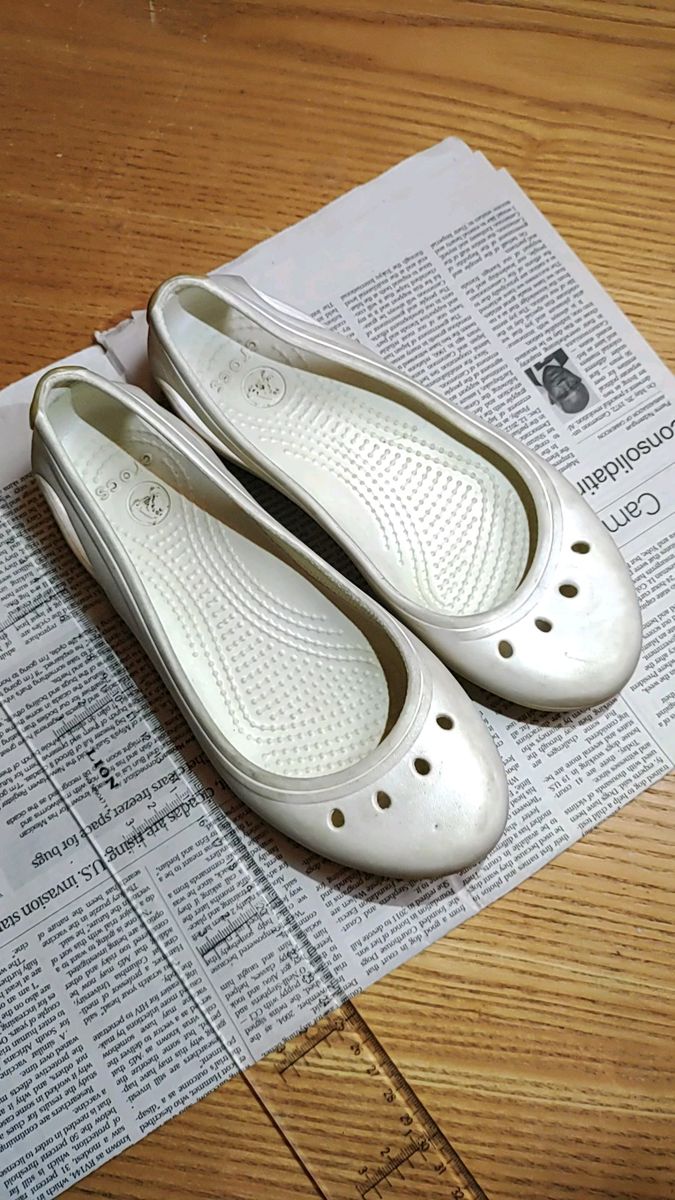 Crocs クロックス マリンディ ホワイト w5 21cm フラットバレエシューズ