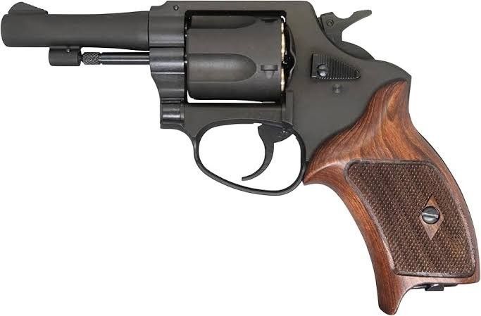 【新品】マルシン ポリスリボルバー 木製グリップ ハーフチェッカー(茶) 新品】マルシン ポリスリボルバー 木製グリップ ハーフ