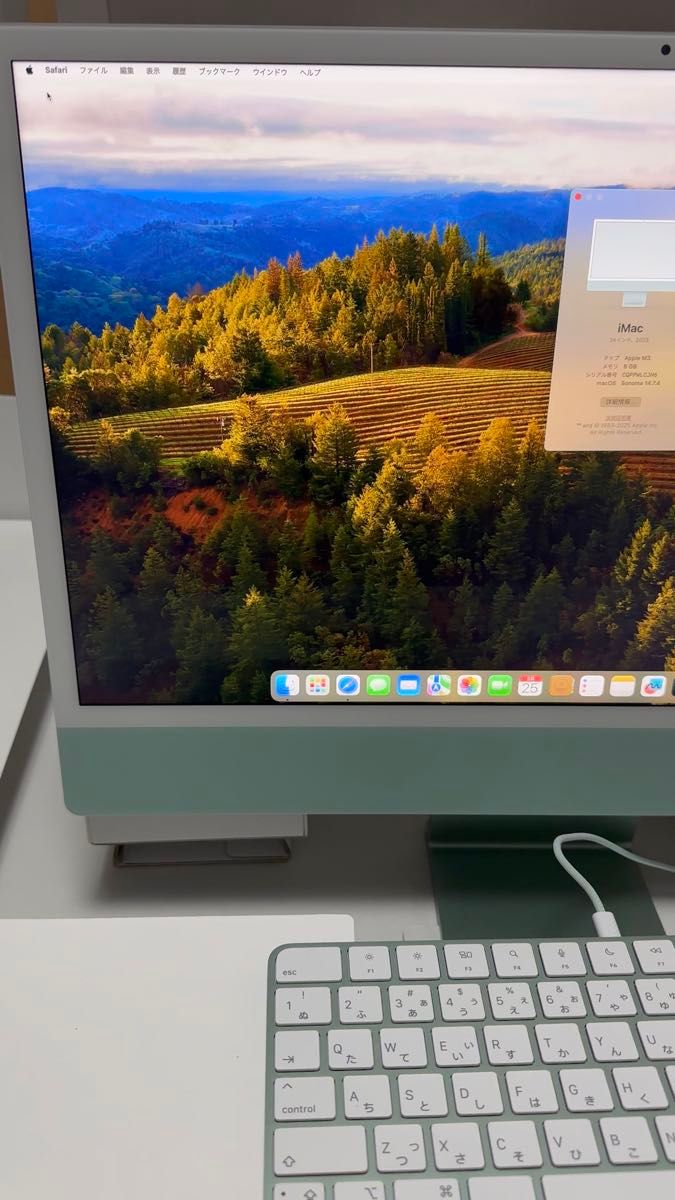 10%セール中 ほぼ新品Apple 2024 iMac Retina 24インチ Apple M3 グリーン系