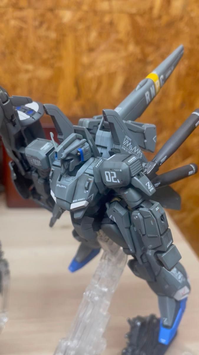 HGUC 1/144 ゼータプラスC1 完成品 ウェザリング 整形色仕上げ 一部塗装 台座付き