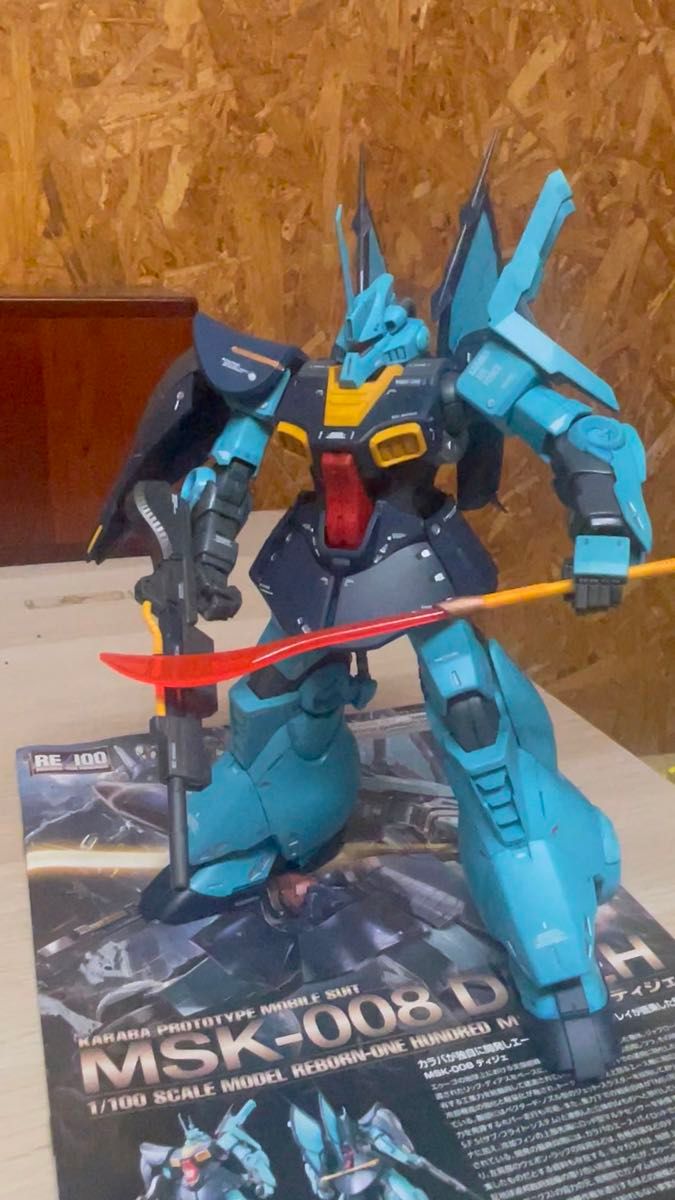 RE/100 機動戦士ゼータガンダム MSK-008 ディジェ 完成品 部分塗装