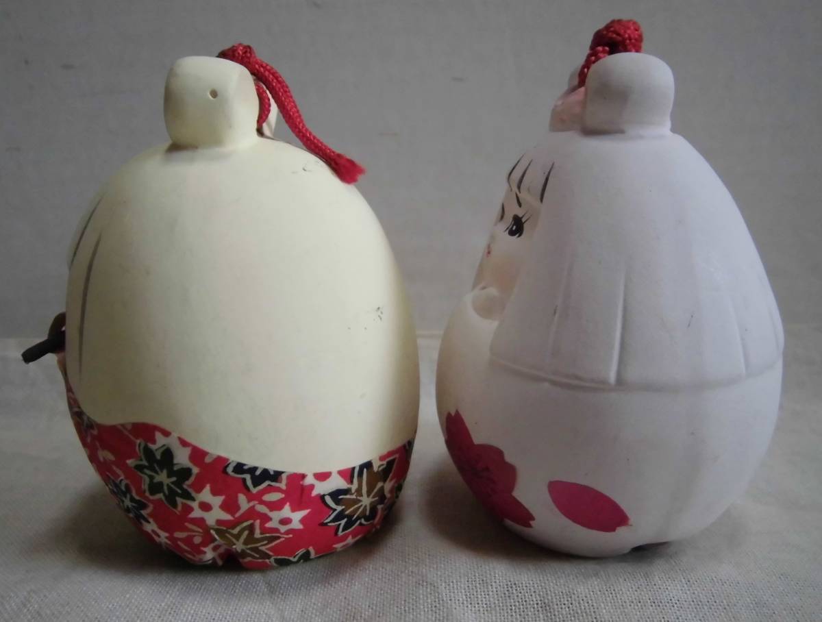 可愛らしい 土鈴 2体 土人形 伝統工芸品 郷土玩具 置物 飾り物 陶器 レトロ_画像4