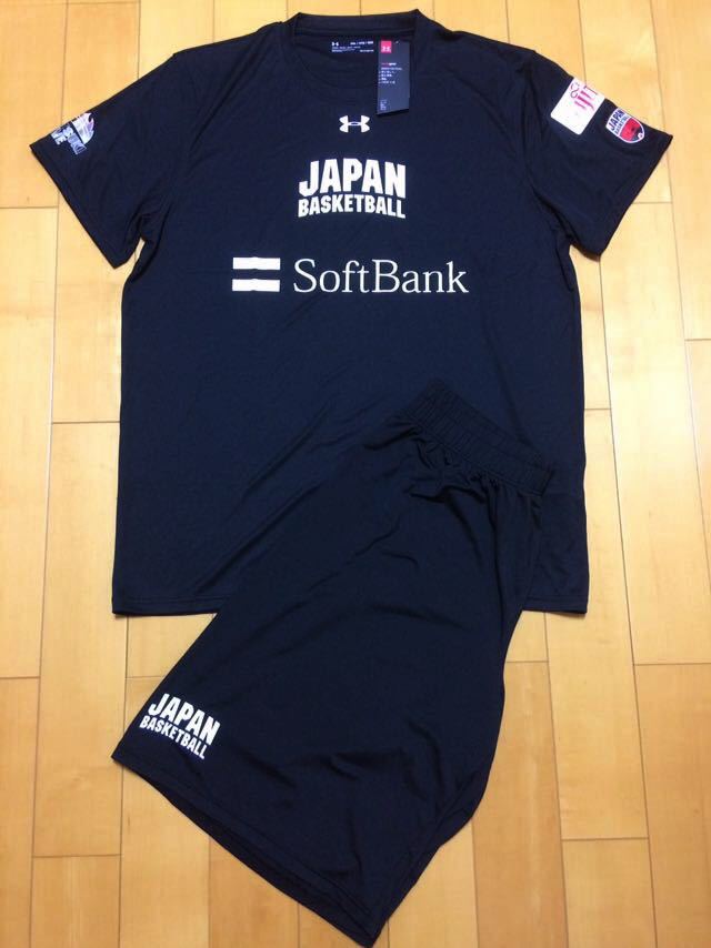 男子 バスケットボール日本代表 選手支給品 トレーニングシャツ ショーツセットアップ 選手実使用 ワールドカップ_画像1