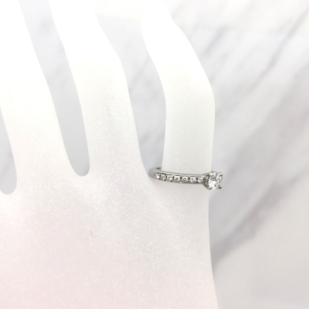 [ used beautiful goods ] BVLGARY BVLGARI grif sleigh tail Pt950 diamond ring ring 7.5 number 